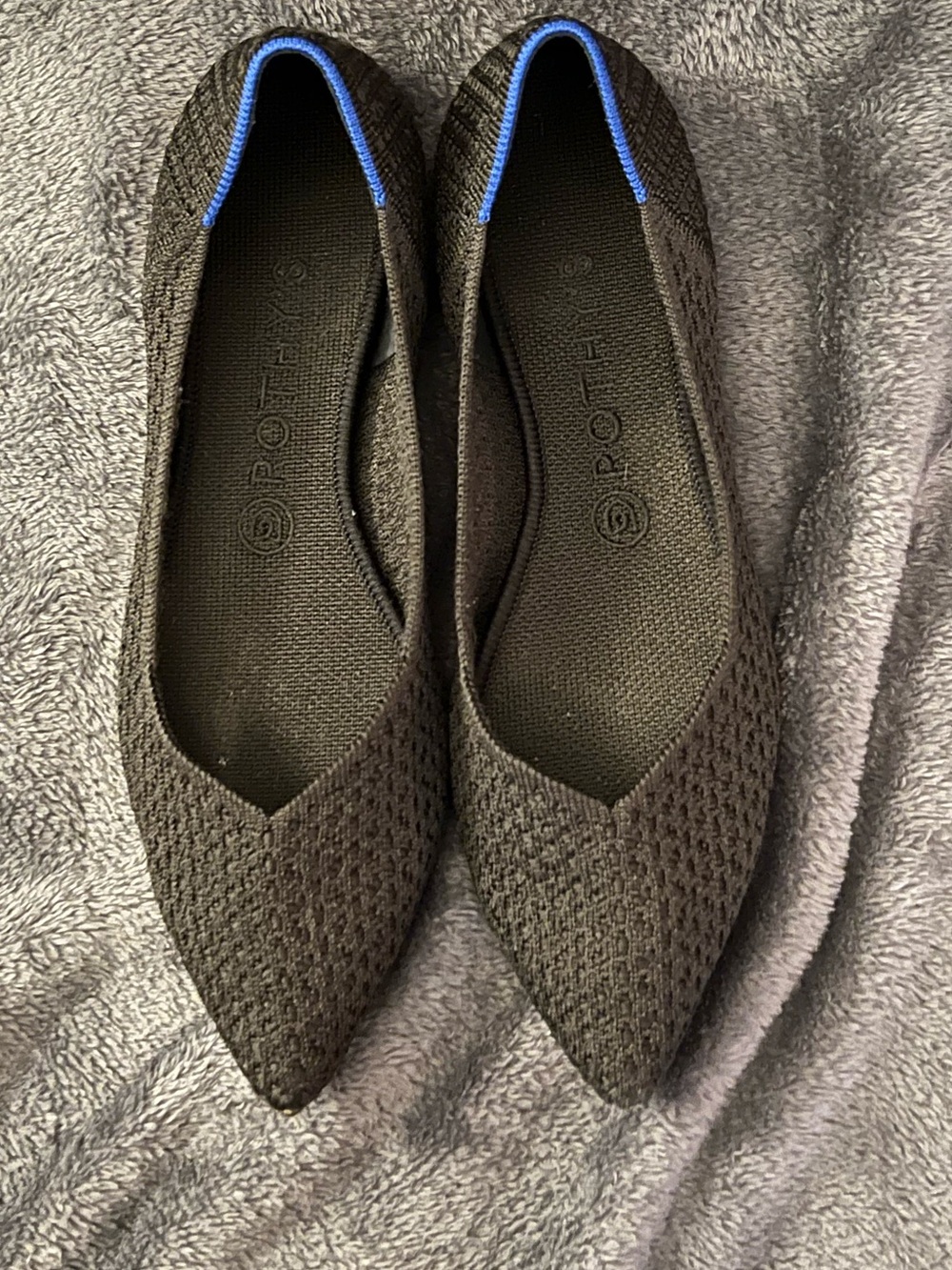 Rothy’s The Point Black Knit Flats – Women’s Size 9.5